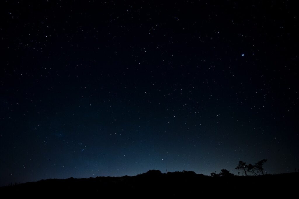 landscape photography of starry skies